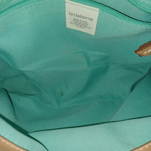 Liz Claiborne Shoulder Bag Purse Cream Weave Satchel - Picture 9 of 9